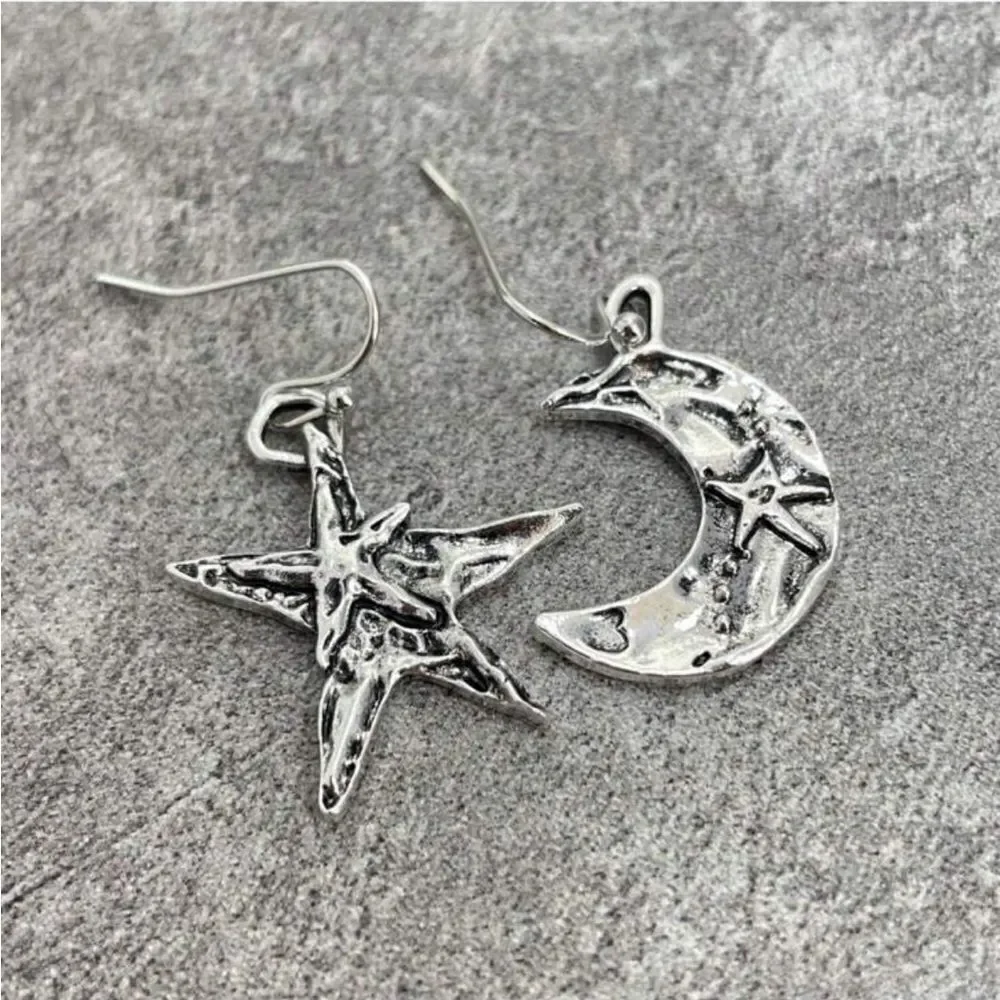 Boho Star and Moon Earrings #1721